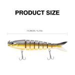 RESTCLOUD Fishing Lures for Freshwater and Saltwater, Lifelike Swimbait, Slow Sinking Bass Fishing Lure, 3-Pack (Multi-Jointed Swimbait)