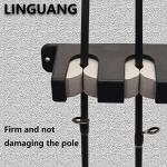 linguang Organizer Wall Mount 6/8 vertical/Horizontal for Fishing Rod Holders and Pole Racks Accessory to Garage Door Home Room(Gray 6 Vertical)