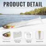 TRUSCEND Hand-Painted Soft Fishing Lures 12PCS, Paddle Tail Swimbaits, Fishing Lures for Bass Trout Crappie Walleye, Durable Plastic Bait for Bass Fishing, Shad Fishing Bait for Freshwater Saltwater