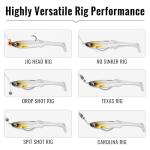 TRUSCEND Hand-Painted Soft Fishing Lures 12PCS, Paddle Tail Swimbaits, Fishing Lures for Bass Trout Crappie Walleye, Durable Plastic Bait for Bass Fishing, Shad Fishing Bait for Freshwater Saltwater