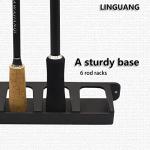 linguang Organizer Wall Mount 6/8 vertical/Horizontal for Fishing Rod Holders and Pole Racks Accessory to Garage Door Home Room(Gray 6 Vertical)