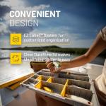 Plano EDGE 3700 Premium Tackle Utility Box, Gray and Yellow, Stackable Organizers, Waterproof, Rust-Resistant Bait and Tackle Storage