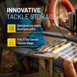 Plano EDGE 3700 Premium Tackle Utility Box, Gray and Yellow, Stackable Organizers, Waterproof, Rust-Resistant Bait and Tackle Storage