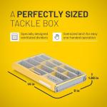 Plano EDGE 3700 Premium Tackle Utility Box, Gray and Yellow, Stackable Organizers, Waterproof, Rust-Resistant Bait and Tackle Storage