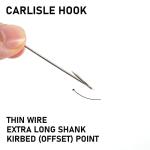 Dr.Fish 100 Pack Aberdeen Hooks Freshwater Fishing Hooks, Extra Long Shank Light Wire, Crappie/Bass/Bream/Bluegill/Panfish Fishing #10