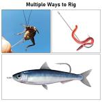 Dr.Fish 100 Pack Aberdeen Hooks Freshwater Fishing Hooks, Extra Long Shank Light Wire, Crappie/Bass/Bream/Bluegill/Panfish Fishing #10