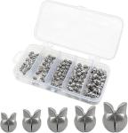 150pcs/Box Split Shot Fishing Sinkers, 5 Sizes Fishing Weights Sinkers Open Mouth Design Weights Clip Freshwater Saltwater Fishing Accessories