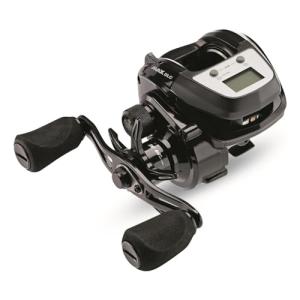 Abu Garcia Max Digital Line Counter Low Profile Baitcast Reel, Size LP (1498366), Carbon Fiber Star Drag, Max of 20lb | 9.0kg, Durable, Lightweight and Strong,Black
