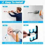 KULPORT Fishing Rod Holders for Garage, Wall or Ceiling Mounted Fishing Rod Rack, Fishing Pole Holders with Soft Protective Pad, Holds up to 10 Rod or Combos or Nets Storage (1 PACK)