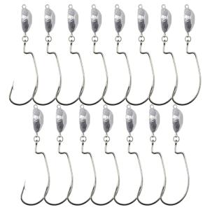 Weighted Texas Rig Hooks (Silver, Standard, 6.17, Ounces)