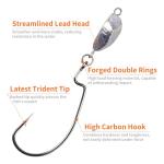 Weighted Texas Rig Hooks (Silver, Standard, 6.17, Ounces)