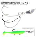 Weighted Texas Rig Hooks (Silver, Standard, 6.17, Ounces)