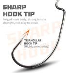 Weighted Texas Rig Hooks (Silver, Standard, 6.17, Ounces)
