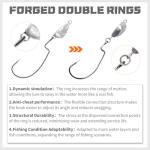 Weighted Texas Rig Hooks (Silver, Standard, 6.17, Ounces)