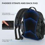 KastKing BaitSpace Fishing Tackle Bag, Water-resistant Tackle Storage with 2 Black Camo Tackle Boxes & Detachable Soft Bait Binder, Adjustable Backpack for Bank, Wading, & Boat Fishing