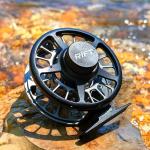 RIFT Breach v2 Fly Fishing Reel, High Capacity Spool, Carbon Disc Drag, Full CNC-Machined Anodized Aluminum Fly Reel, 5/6 Weight, Black, Grey (Black/Grey - Without Line, 5/6wt)
