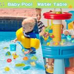 Toddler Bath Toys for Babies, 26 Pcs Mold Free Bathtub Toys with Fishing Rod Floating Boats Spoons Bucket No Hole Sea Animals and Storage Bag, Water Table Pool Toys for Toddlers and Kids