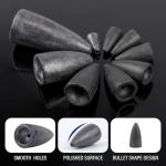 Alwonder 30-Pack Bullet Fishing Sinkers Worm Weights Sinkers Bass Fishing Carolina Rig Texas Rig Slip Sinker Sliding Lead Weight Saltwater Freshwater Punch Shot 1/8oz