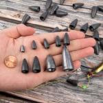 Alwonder 30-Pack Bullet Fishing Sinkers Worm Weights Sinkers Bass Fishing Carolina Rig Texas Rig Slip Sinker Sliding Lead Weight Saltwater Freshwater Punch Shot 1/8oz