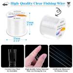 Fishing Wire for Hanging, Selizo 4Pcs Clear Fish Line Fishing String Invisible Monofilament Nylon Thread for Hanging Decorations, Balloon Garland, Jewelry Making, Beading and Crafts