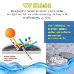 Rush Creek Creations Reel Salty Premium Marine Grade 11-Rod Fishing Rod Holder with Bi-Level Design, UV-Resistant, 100% Waterproof Fishing Pole Holder for Garage and Dock, Securely Holds 11 Rods