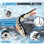 Fishing Lure - 7-Piece Topwater & Swimbait Set with 360° Rotating Propeller Tail Lures, Weedless Frog Baits,3D Eyes S-Shaped Diving Crankbait for Bass, Pike, Walleye, Anti-Loss Hooks