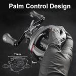 SEASIR Cammando Power Baitcasting Reel, BFS Baitcaster Reel, 6.6oz Ultralight Fishing Reel, Max Drag 19.8LB, 6+1 NMB Bearing, 7.1:1 Ratio, Carbon Fiber Washer, Saltwater Freshwater, Heavy Duty, Grey