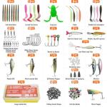 Landseas Fishing Lure Kits,247Pcs All-ScenarioTackle Box with Tackle Included,Hooks,Spoon,Weights&Ohter Accessories for Bass Trout Salmon，Lure Bait Gear Equipment Kit Christmas Gift for Man，Angler