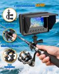 Underwater Fishing Camera, 1200TVL 4.3" HD Fish Finder with 30M/98FT Cable, 6 White & 6 IR LEDs for Ice Fishing, Sea & River, 10H Battery, Portable Video Aquarium Camera