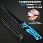 TOPFORT Fishing Gear Tool Kit - 7PC Saltwater Fishing Pliers Accessories Set - Fishing Equipment with Fish Knife Scissors Hook Remover Tools Line Cutter and Fish Lip Gripper - Fishing Gifts for Men