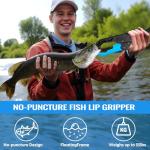 TOPFORT Fishing Gear Tool Kit - 7PC Saltwater Fishing Pliers Accessories Set - Fishing Equipment with Fish Knife Scissors Hook Remover Tools Line Cutter and Fish Lip Gripper - Fishing Gifts for Men