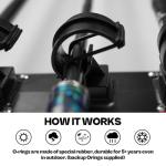 VEYWANE Fishing Rod Racks for Boat/Wall/Truck Bed, 3-Poles Storage Holders with Rubber Band Clips