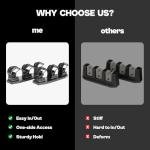 VEYWANE Fishing Rod Racks for Boat/Wall/Truck Bed, 3-Poles Storage Holders with Rubber Band Clips