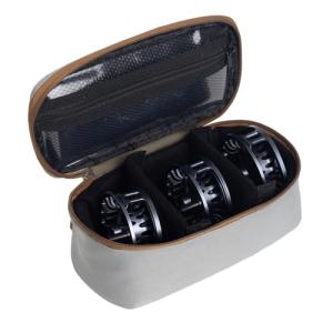 Ussuris Small Fly Fishing Reel Case with 2 Adjustable Shockproof Dividers Reel Carry Bag