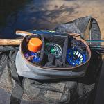 Ussuris Small Fly Fishing Reel Case with 2 Adjustable Shockproof Dividers Reel Carry Bag