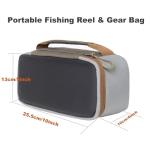 Ussuris Small Fly Fishing Reel Case with 2 Adjustable Shockproof Dividers Reel Carry Bag