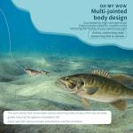 Fishing Lures 3 Pack Crank Baits for Slow Sinking Glide and Swim and Lifelike Bait for Saltwater and Freshwater Trout and Sea Bass, Crappie, Walleye, Pike,Bluegill,Salmon