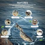 Fishing Lures 3 Pack Crank Baits for Slow Sinking Glide and Swim and Lifelike Bait for Saltwater and Freshwater Trout and Sea Bass, Crappie, Walleye, Pike,Bluegill,Salmon