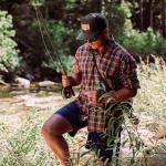 Field & Stream Men's Line Burner Long Sleeve Fishing Shirt, Sandbar Plaid, Large