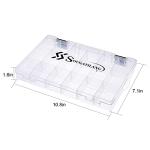 Sougayilang Fishing Tackle Boxes - 3600 3700 Plastic Storage Organizer Box with Removable Dividers - Fishing Tackle Storage - 4 Packs 3600 Transparent Tackle Trays