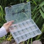 Sougayilang Fishing Tackle Boxes - 3600 3700 Plastic Storage Organizer Box with Removable Dividers - Fishing Tackle Storage - 4 Packs 3600 Transparent Tackle Trays