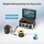 Eyoyo Underwater Fishing Camera 7 Inch: Ice Fishing Camera with 2 Batteries, Portable Fish Finder Waterproof 1000TVL Fishing Camera 12pcs Infrared Lights 15m Cable for Lake, Boat, Ice Fishing