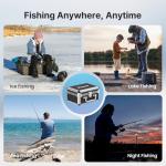 Eyoyo Underwater Fishing Camera 7 Inch: Ice Fishing Camera with 2 Batteries, Portable Fish Finder Waterproof 1000TVL Fishing Camera 12pcs Infrared Lights 15m Cable for Lake, Boat, Ice Fishing
