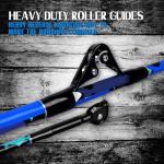 Fiblink Saltwater Fishing Rod 2Piece Offshore Trolling Rod Big Game Deep Sea Rod Conventional Boat Blue Camouflage Fishing Pole(5'6"30-50lbs)