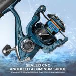 KastKing MegaJaws Spinning Reel, Size 3000, 6.2:1 Gear Ratio, Pelagic Blue