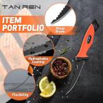 TAN REN 5 Inch Bait Knife for Fishing, Sharp Stainless Steel Fish Knife for Filleting and Cleaning, Perfect Fillet Knives with Sheath for Saltwater or Freshwater Use