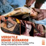 TAN REN 5 Inch Bait Knife for Fishing, Sharp Stainless Steel Fish Knife for Filleting and Cleaning, Perfect Fillet Knives with Sheath for Saltwater or Freshwater Use