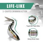 TRUSCEND Easy Catch Swimmax, Magic Noisy Turbulent Wiggling and Vibrating Actions for More Bites, Segmented Swimbait Jointed by Dyneema Strongest Fiber, Lifelike Fishing Lures for Relax Family Fishing