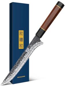 HOSHANHO 7 Inch Fillet Knife, Razor Sharp Hand Forged Boning Knife, Japanese Super Steel Fish Knives with Ergonomic Handle for Meat and Poultry