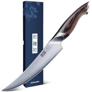 HOSHANHO Boning Knife 7 Inch, High Carbon Stainless Steel Fillet Knife for Fish, Professional Japanese Sharp Kitchen Filleting Knives for Meat Cutting